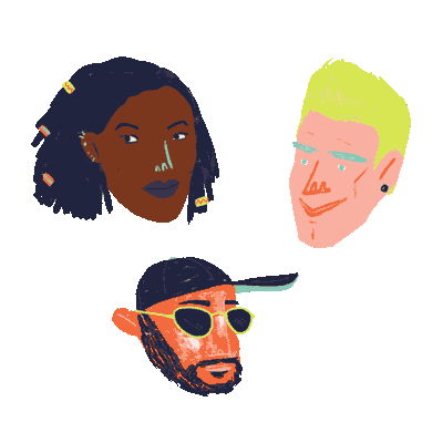 animated group of faces